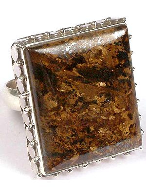 Rectangular Picture Jasper Ring