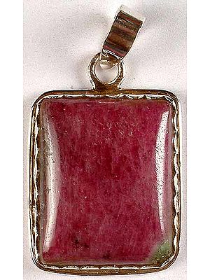 Rectangular Ruby Zoisite Pendant