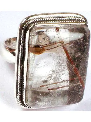 Rectangular Rutile Ring