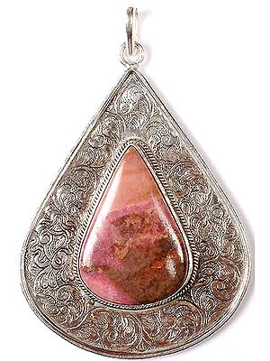 Rhodochrosite Drop with Arabesque