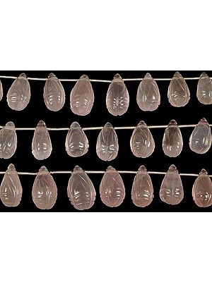 Rose Quartz Carved Drops