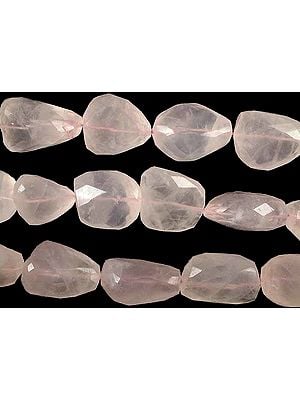 Rose Quartz Faceted Tumbles | Semi-Precious Gemstone Beads