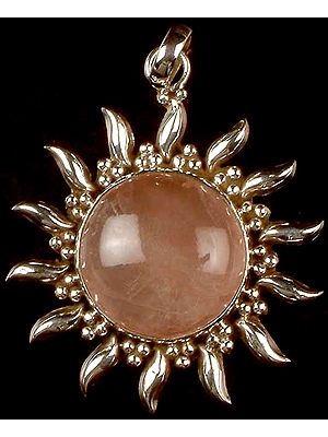Rose Quartz Sun Pendant
