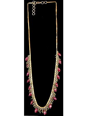 Ruby and Emerald Gold Necklace