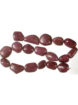 Natural Ruby Nugget Beads