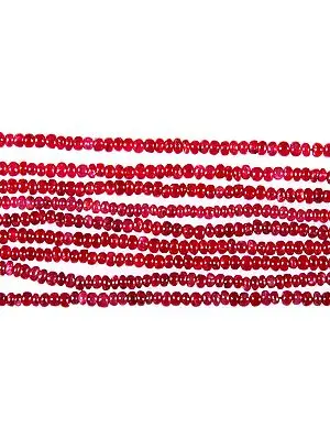 Plain Ruby Rondelle Gemstone Beads