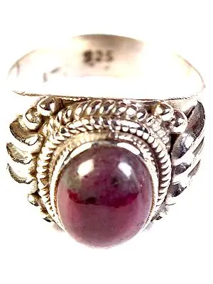 Ruby Zoisite Sterling Silver Ring