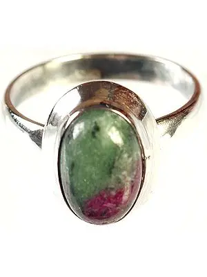 Ruby Zoisite Oval Ring