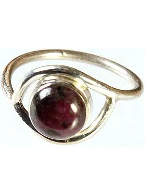 Ruby Zoisite Ring in Sterling Silver