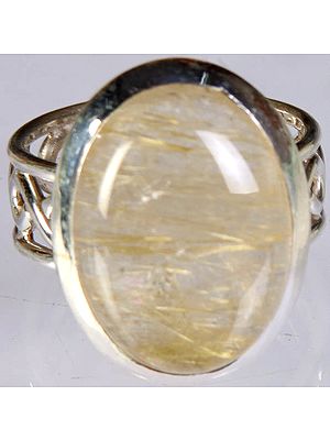 Rutilated Quartz Oval Ring