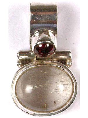 Rutile Pendant with Garnet