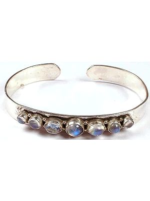 Seven Stone Rainbow Moonstone Bracelet