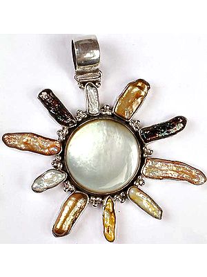 Shell & Pearl Sun Pendant