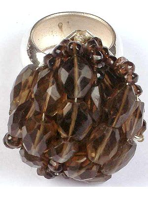 Smoky Quartz Beaded Ring