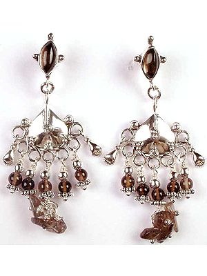 Smoky Quartz Chandelier Earrings