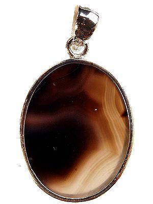 Black Onyx Double-sided Oval Pendant