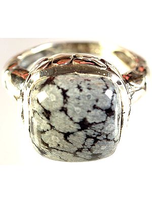 Snowflake Obsidian Ring