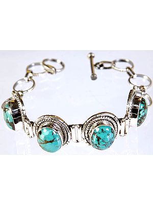 Spider's Web Turquoise Bracelet