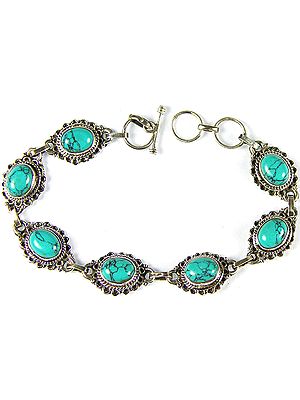 Spider's Web Turquoise Bracelet