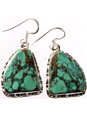 Spider's Web Turquoise Earrings
