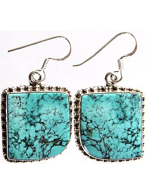 Spider's Web Turquoise Earrings
