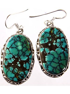 Spider's Web Turquoise Earrings