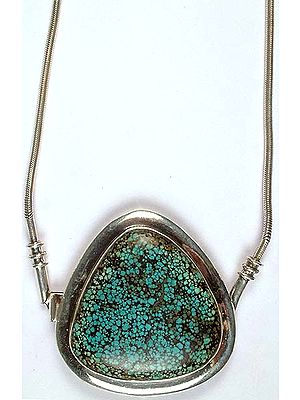 Spider's Web Turquoise Necklace