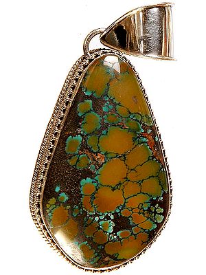 Spider's Web Turquoise Pendant