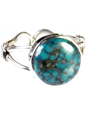 Spider's Web Turquoise Ring