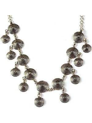 Spiral Necklace of Sterling Silver