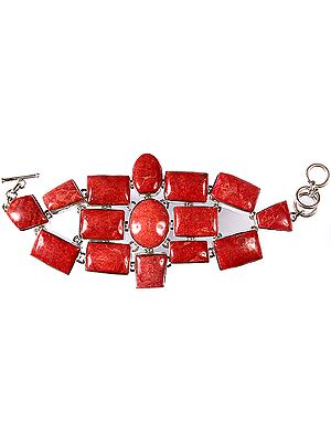 Red Sponge Coral Bracelet