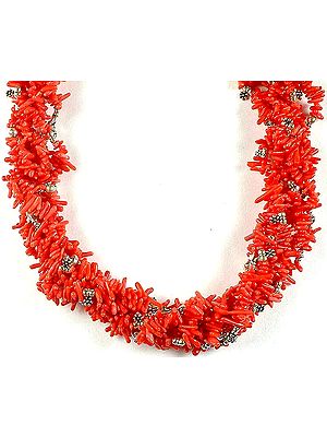 Sponge Coral Chip Necklace