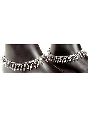 Sterling Anklets with Dangles