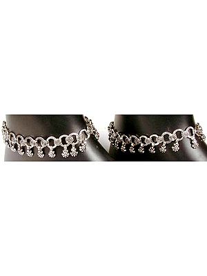 Sterling Anklets with Dangles