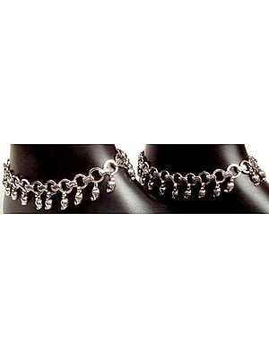 Sterling Anklets with Mango Motifs