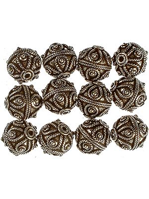 Sterling Beads with Knotted Rope (Price Per Pair)