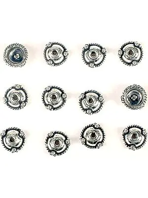 Sterling Caps with Knotted Rope (Price Per Four Pieces)