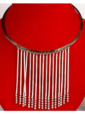 Sterling Choker with Cascade