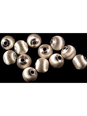 Sterling Frosted Fine Beads (Price Per Four Pieces)
