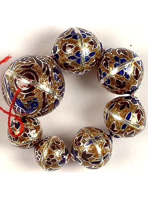 Sterling Meenakari Beads