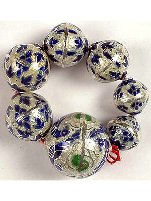 Sterling Meenakari Beads