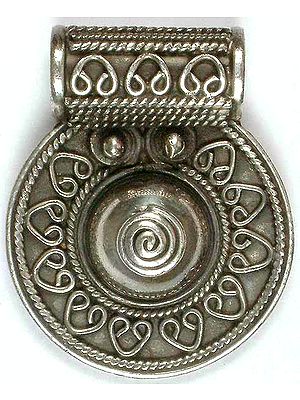 Sterling Shield with Central Spiral