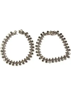 Sterling Silver Ethnic Anklets (Price Per Pair)