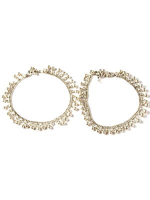 Sterling Silver Anklets with Jingling Ghungroo Bells