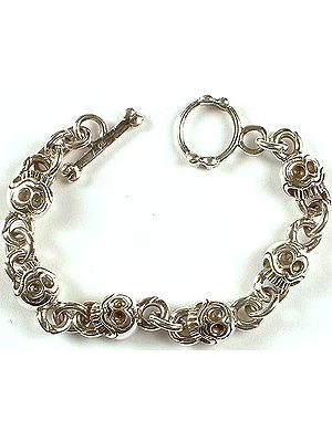 Sterling Skull Bracelet