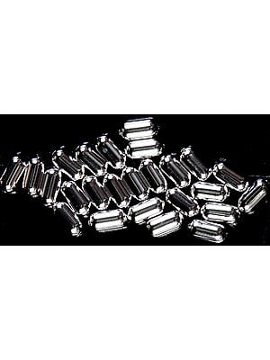 Sterling Small Capsule Beads (Price Per 4 Pieces)