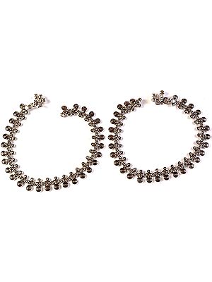 Sterling Spiral Anklets (Price Per Pair) - The Perpetual Motion of Life