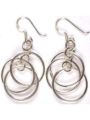 Sterling Triple Hoop Earrings