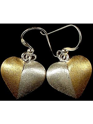 Sterling Twin Hued Valentine Earrings