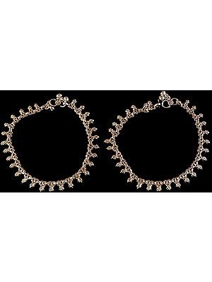 Sterling Vegetative Anklets (Price Per Pair)